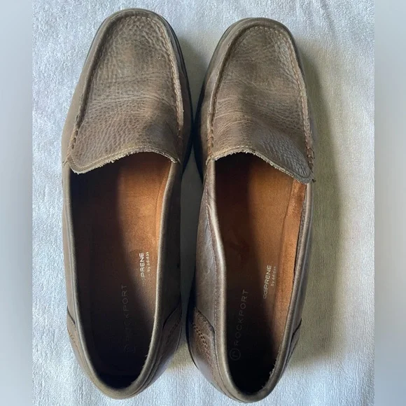 Rockport Men's Brown Leather Slip-On Driving Loafers - Picture 3 of 6